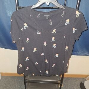 Torrid Black V-Neck Tee